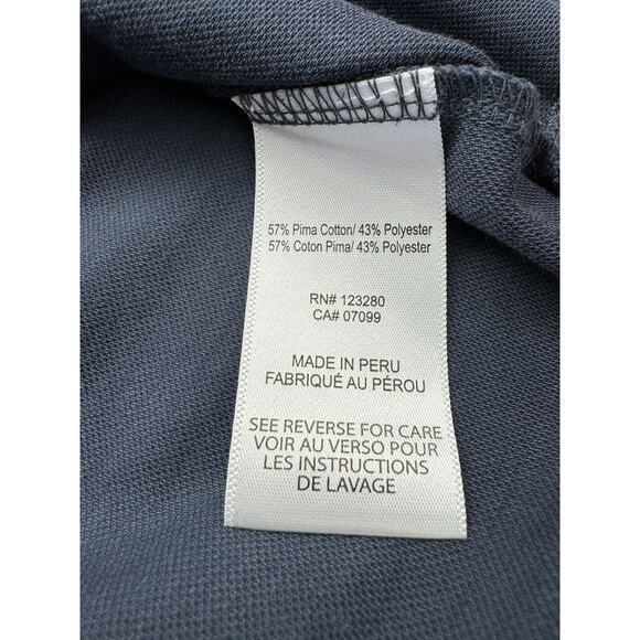 Travis Mathew Golf Polo Shirt Men's XL Blue Spots Stretch Pima Cotton Blend - Picture 4 of 5